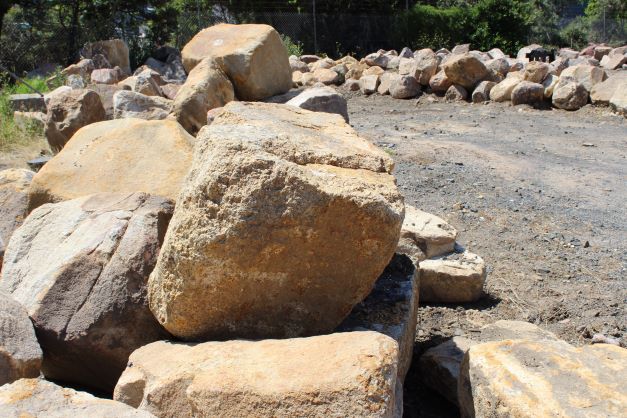 Honey granite rocks from the Blue Gum Garden Centre range