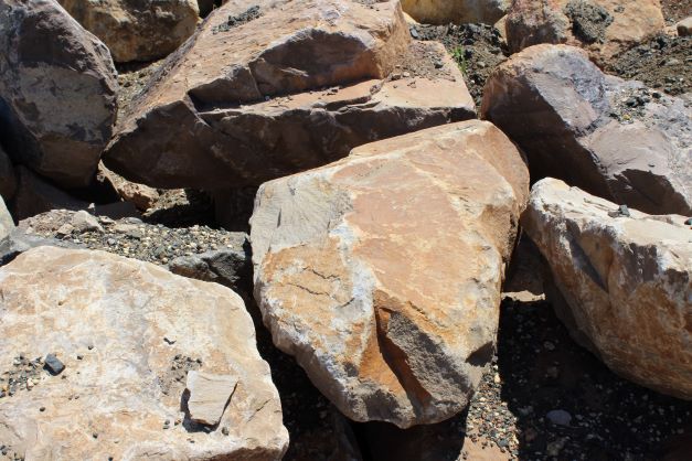 Yellow mudstone rocks from the Blue Gum Garden Centre range